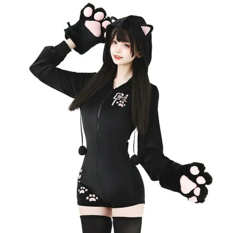 Anime Cute Cat Plush Hooded Bo - Anime Cosplay One Piece review and price
